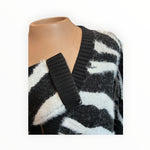 Load image into Gallery viewer, Anne Fontaine Louison Zebra Cardigan Sweater, M
