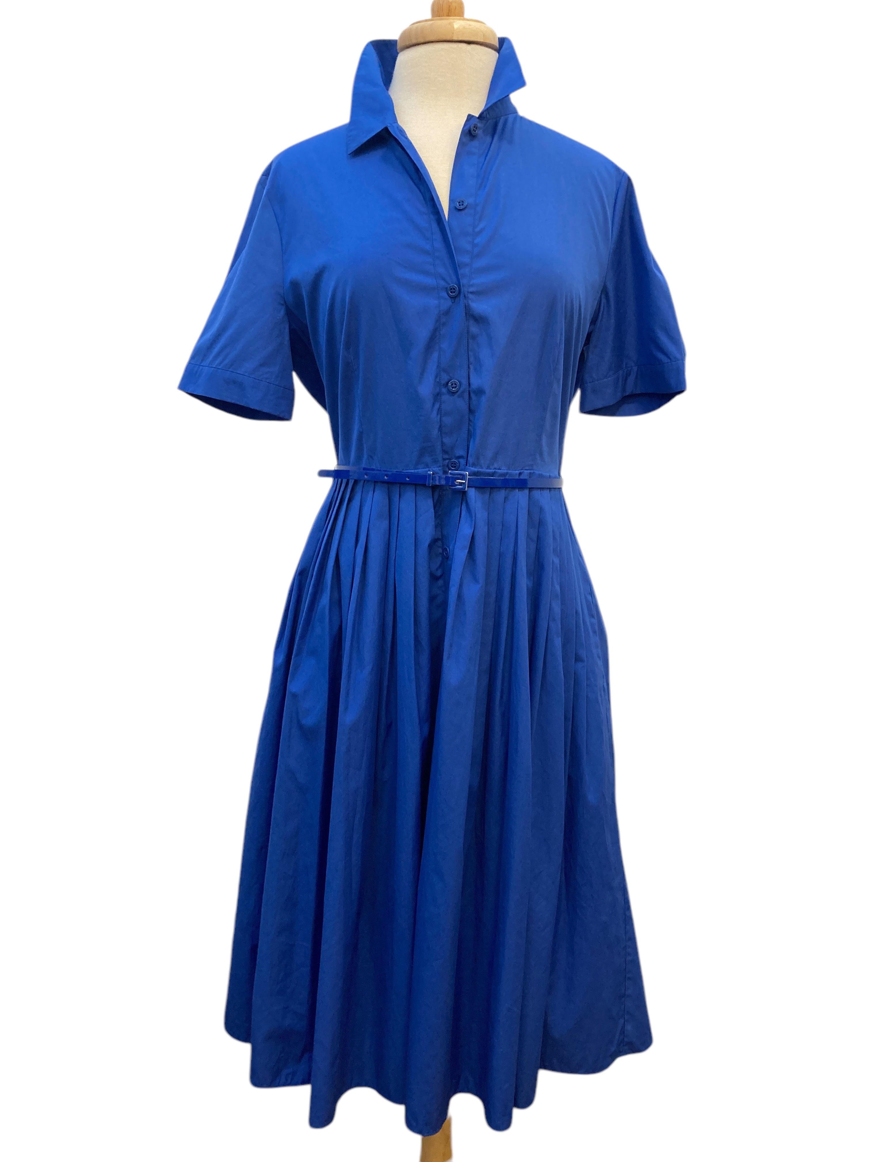 max mara cotton shirt dress Viale belted cotton-poplin midi shirt dress - sage green