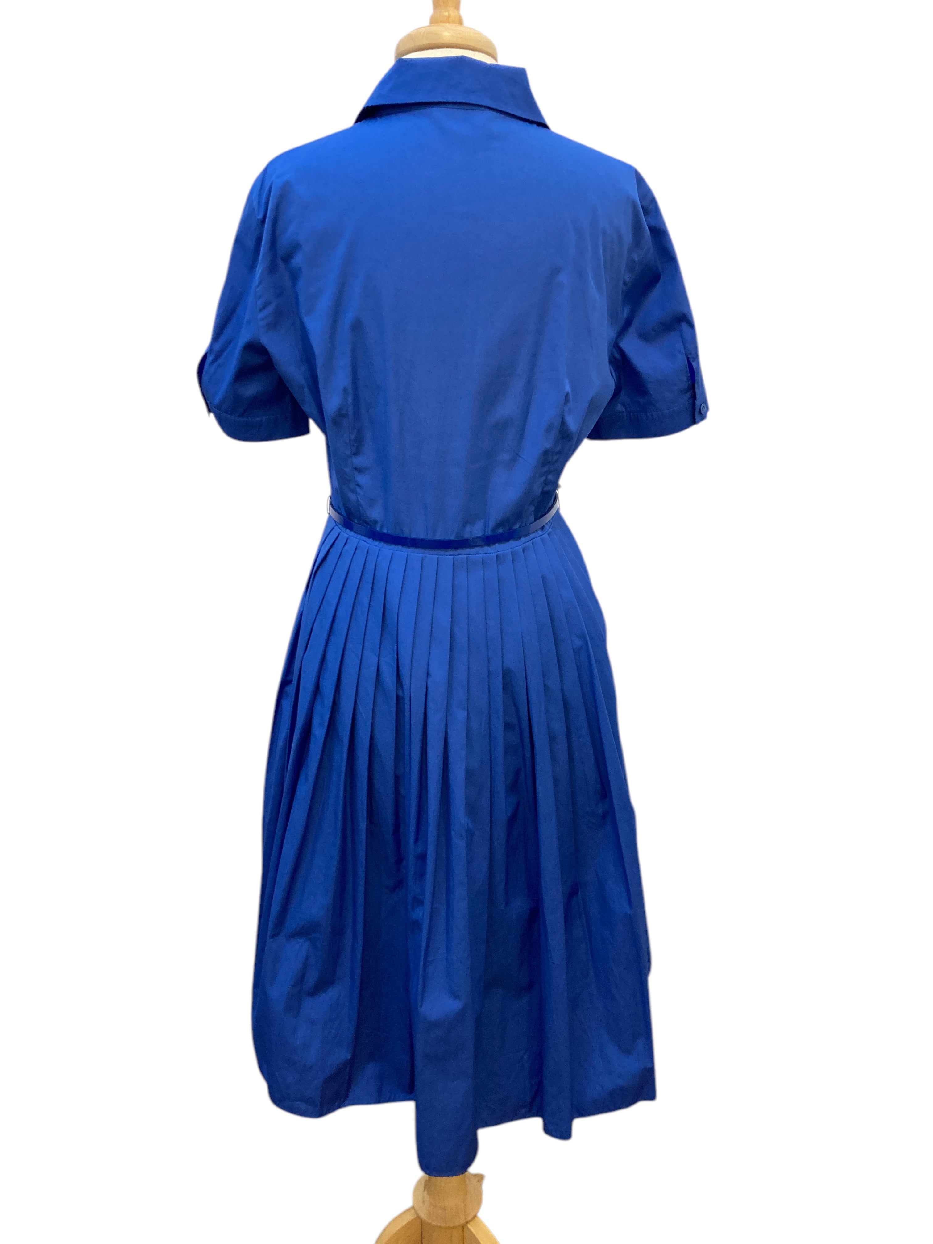 Max Mara Vintage Royal Blue Cotton Shirt Dress, 14 Second Serve Resale Max Mara Vintage Royal Blue Cotton Shirt Dress, 14 Second Serve Resale