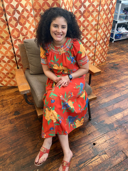 Vintage Sears Short Sleeve Orange Floral Snap Dress, S Second Serve Resale Vintage Sears Short Sleeve Orange Floral Snap Dress, S Second Serve Resale