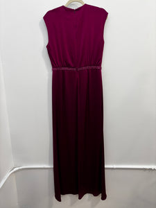 St John Purple Purple Evening Gown with Sequin Wrap, S/M Second Serve Resale St John Purple Purple Evening Gown with Sequin Wrap, S/M Second Serve Resale