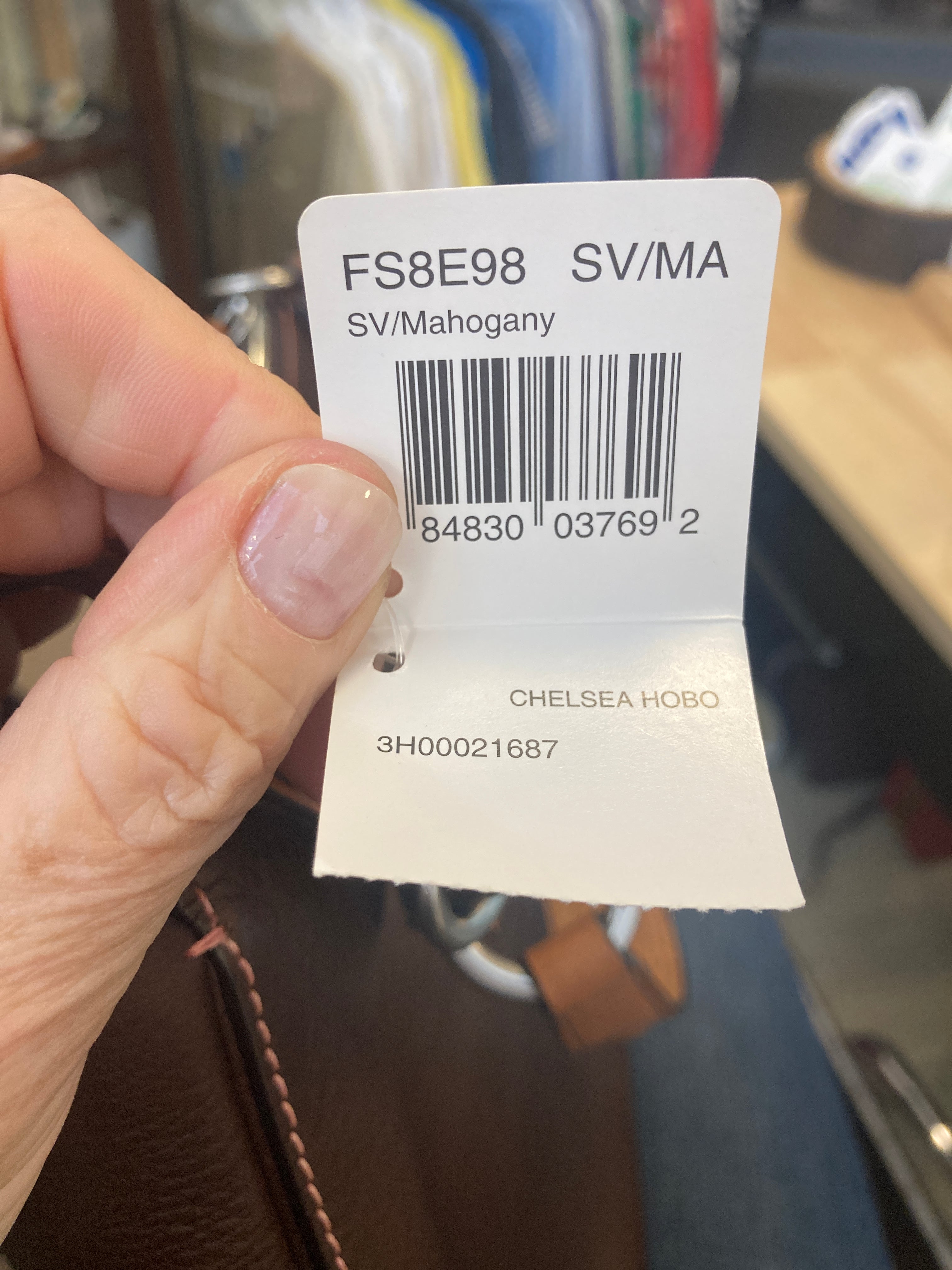 Coach Vintage Mahogany North South Chelsea Hobo Handbag #8E98