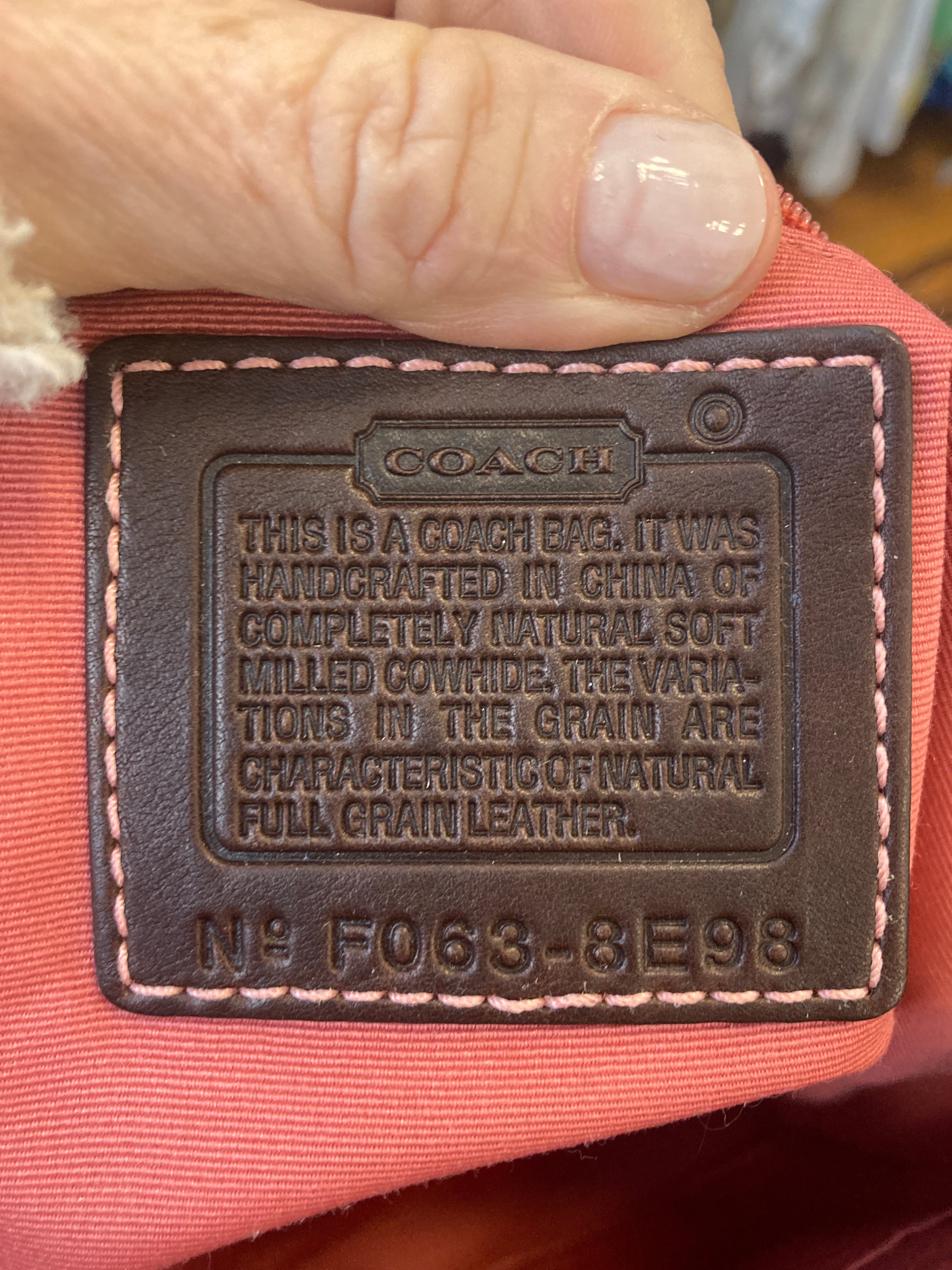 Coach Vintage Mahogany North South Chelsea Hobo Handbag #8E98