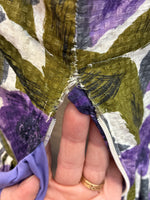 Load image into Gallery viewer, Vintage 1950's Purple Floral Cotton Waffle Dress, M
