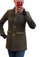 Load image into Gallery viewer, Sonia Bogner Dark Green Tweed Coat, 6
