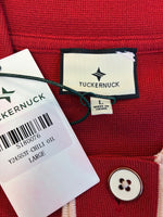 Load image into Gallery viewer, Tuckernuck "Chili Oil" Red Knit Dress with Ivory Trim With Tags, L
