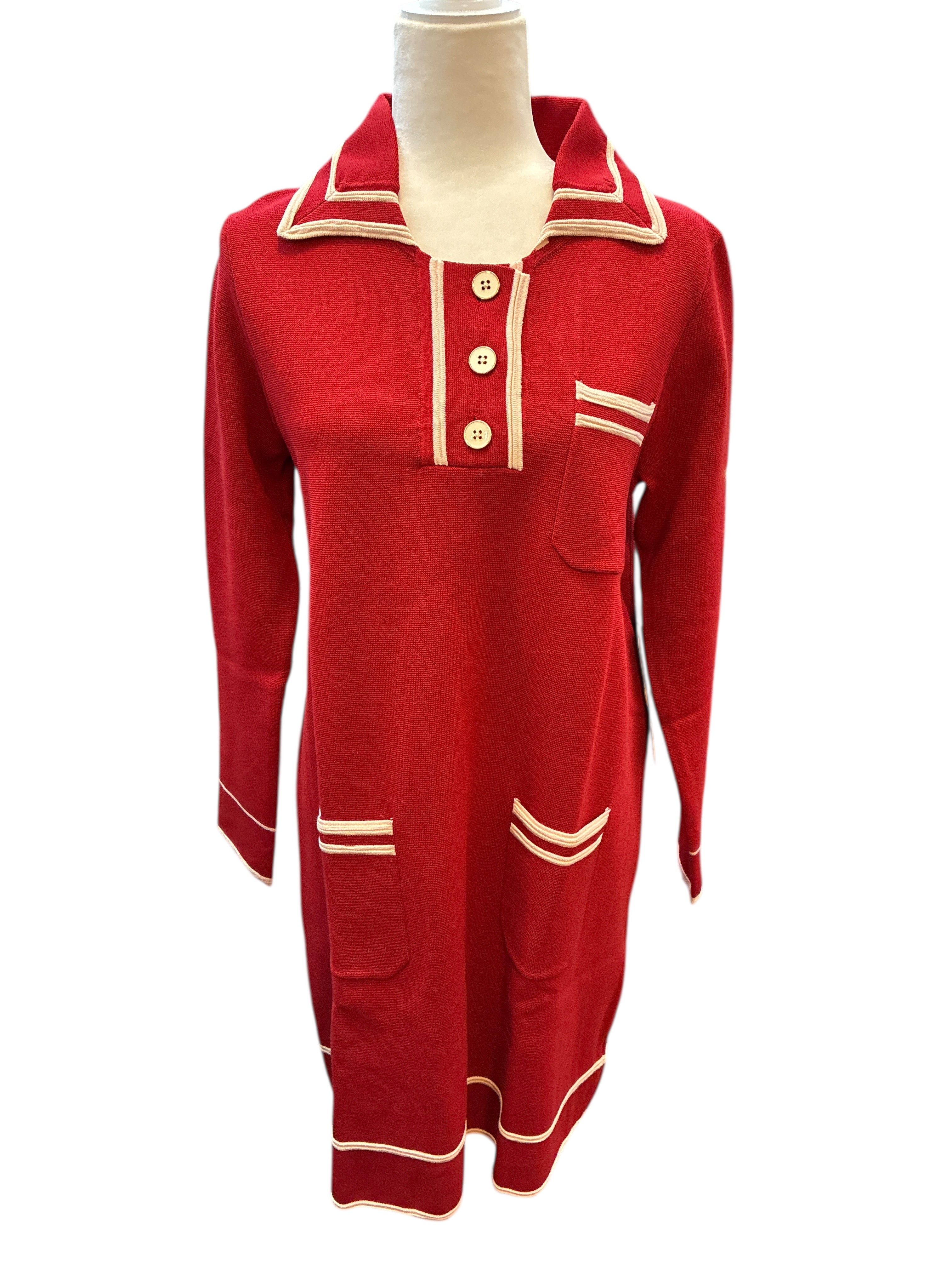 tuckernuck knit dress Red Eleonora Red / L Stripe Sequin Mini Dress hang to dry Style:62157BK03 Size:44-46 inch