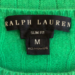 Load image into Gallery viewer, Ralph Lauren Black Label Kelly Green Cashmere Cap Sleeve Slim Fit Sweater, M
