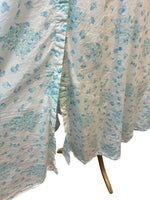 Load image into Gallery viewer, India Amory Blue and White Maxi Cotton Ruffle Collar Dress, L
