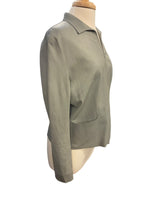 Load image into Gallery viewer, Margon Grey Leather Jacket, L
