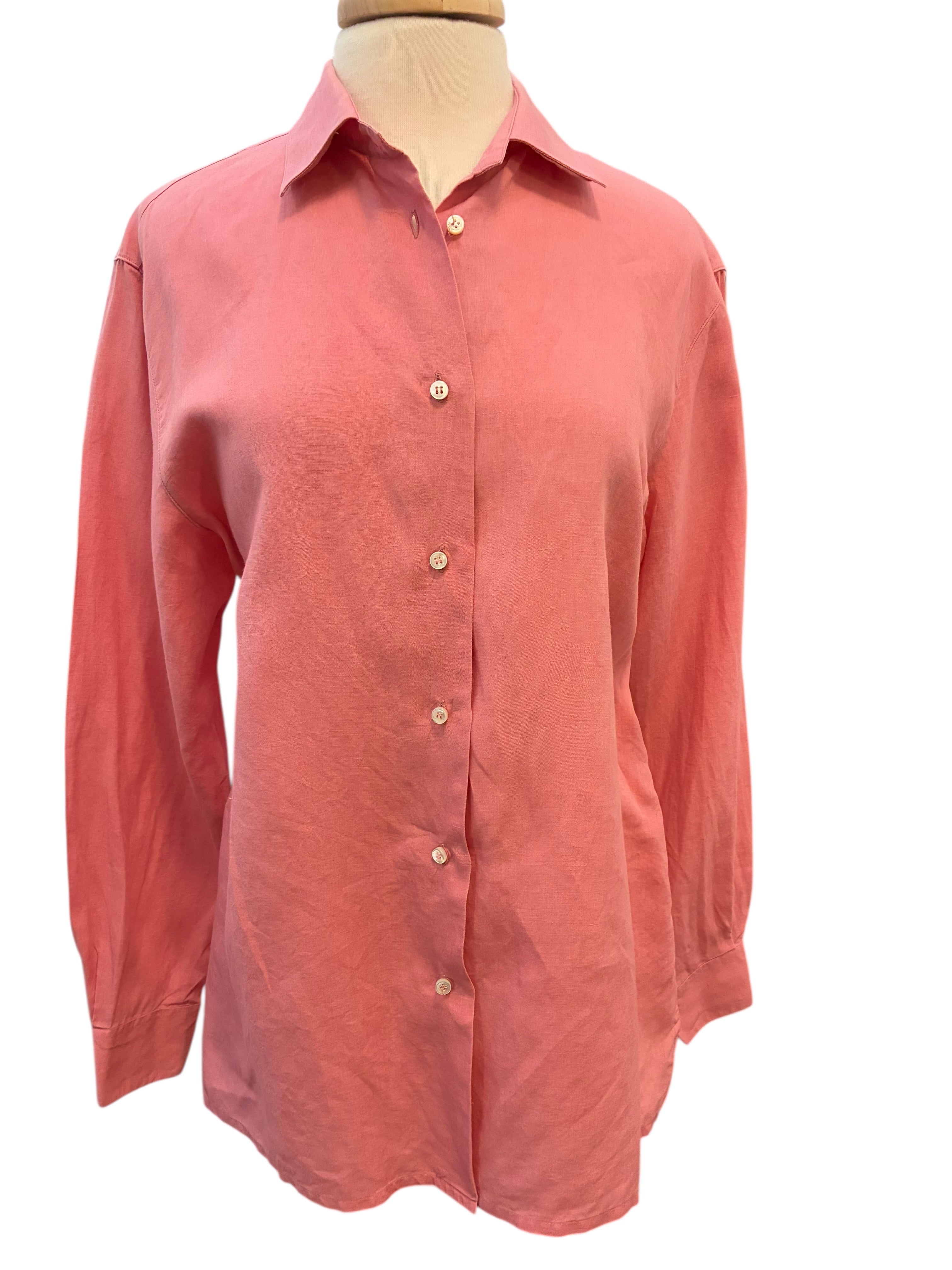 Loro Piana Coral Linen Shirt, L/XL – Second Serve Resale