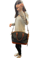Load image into Gallery viewer, Dooney &amp; Bourke Black Pebble Grain Geena Satchel Handbag
