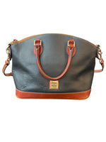 Load image into Gallery viewer, Dooney &amp; Bourke Black Pebble Grain Geena Satchel Handbag

