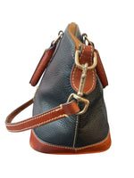 Load image into Gallery viewer, Dooney &amp; Bourke Black Pebble Grain Geena Satchel Handbag
