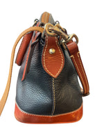 Load image into Gallery viewer, Dooney &amp; Bourke Black Pebble Grain Geena Satchel Handbag

