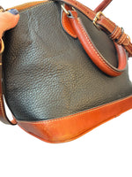 Load image into Gallery viewer, Dooney &amp; Bourke Black Pebble Grain Geena Satchel Handbag
