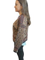 Load image into Gallery viewer, Dale of Norway Brown Print Wool Cardigan, M
