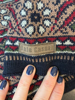 Load image into Gallery viewer, Dale of Norway Brown Print Wool Cardigan, M
