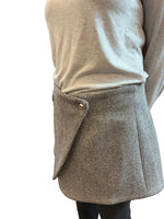 Load image into Gallery viewer, Coperni Black and White Herringbone Tailored Mini Skirt, M/L
