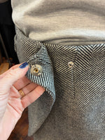 Load image into Gallery viewer, Coperni Black and White Herringbone Tailored Mini Skirt, M/L
