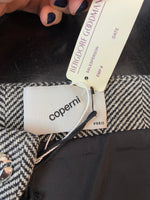 Load image into Gallery viewer, Coperni Black and White Herringbone Tailored Mini Skirt, M/L
