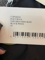 Load image into Gallery viewer, Coperni Black and White Herringbone Tailored Mini Skirt, M/L
