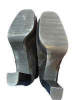 Load image into Gallery viewer, Stuart Weitzman Mid Calf Square Toe Black Platform Suede Boots. 7.5
