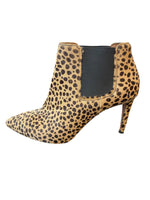 Load image into Gallery viewer, Aquazzura Firenze Pull On High Heel Animal Print Booties, 38
