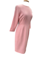 Load image into Gallery viewer, Emilia Wickstead Pink with Grey Gathers Dress, 10
