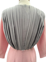 Load image into Gallery viewer, Emilia Wickstead Pink with Grey Gathers Dress, 10

