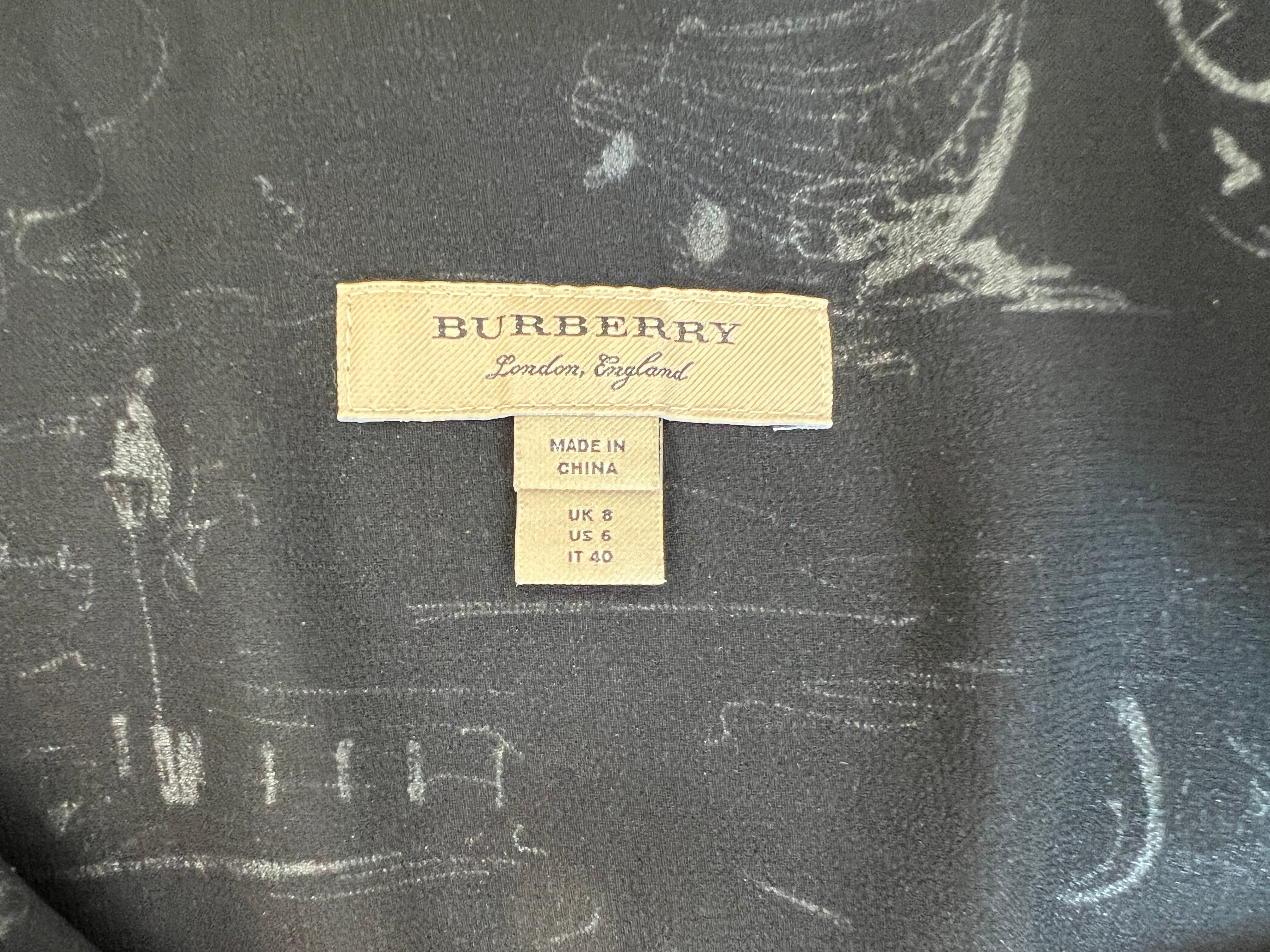 Burberry Parker Landmark Print Silk Dress 6