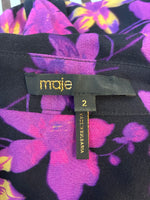Load image into Gallery viewer, Maje Retunia Purple and Black Print Floral Dress, 2
