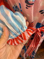 Load image into Gallery viewer, PrintFresh Seahorse Haven Dockside Dinner Dress with Tassels, XS
