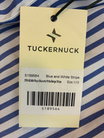 Load image into Gallery viewer, Tuckernuck Blue and White Martine Bubble Striped Button Up Maxi Dress, XXS
