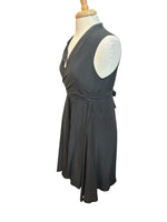 Load image into Gallery viewer, Allsaints Jayda Black Front Zip Cross Front Dress, L
