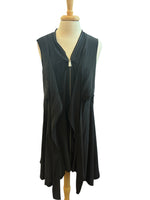 Load image into Gallery viewer, Allsaints Jayda Black Front Zip Cross Front Dress, L
