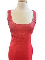 Load image into Gallery viewer, Brioni Sleeveless Silk Red Mid Length Shift Dress, 8
