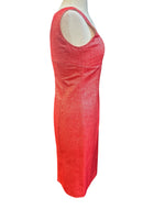 Load image into Gallery viewer, Brioni Sleeveless Silk Red Mid Length Shift Dress, 8
