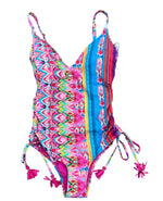 Load image into Gallery viewer, Johnny Was &quot;Francesca&quot; One-piece Printed Swimsuit, S
