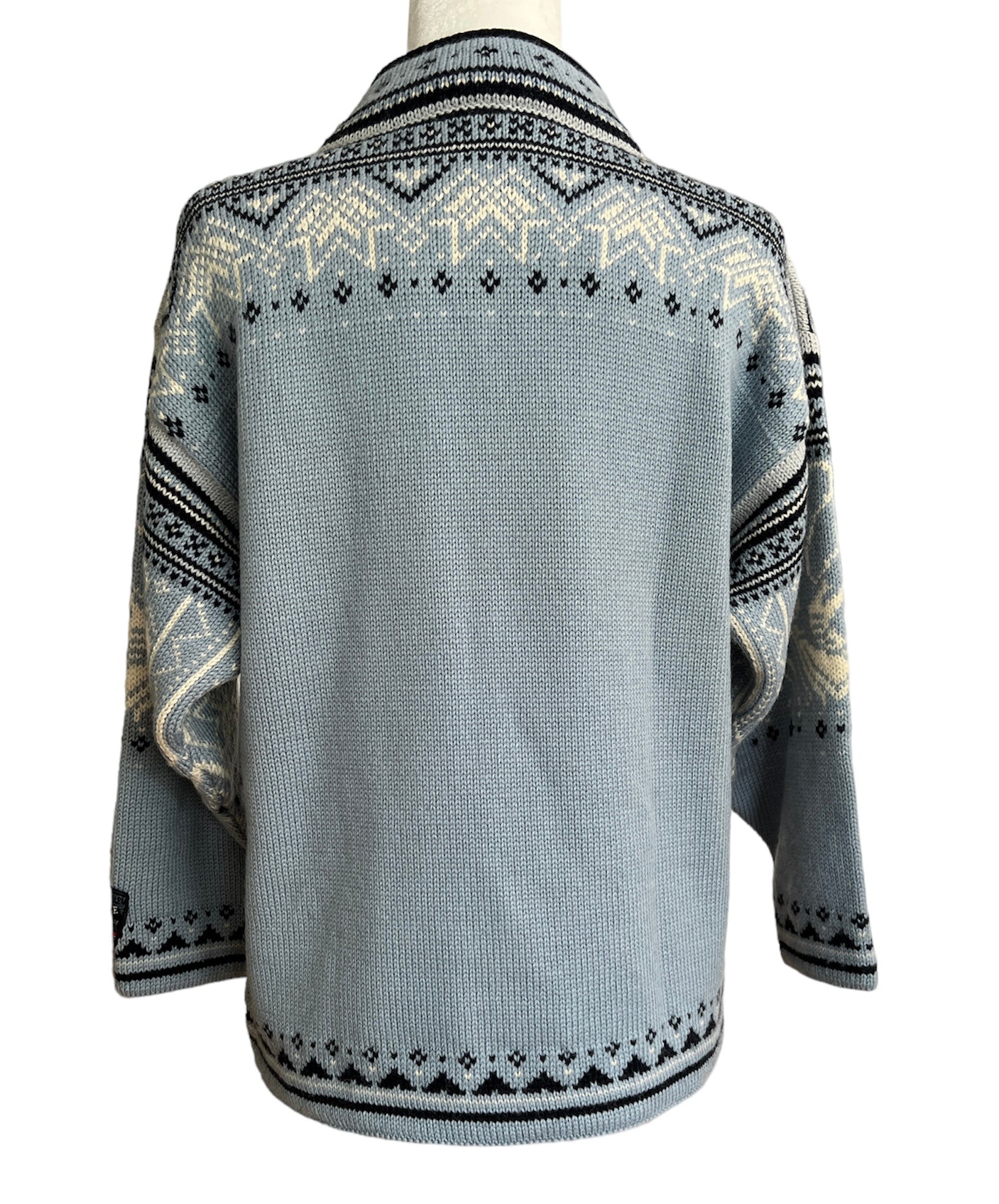 Dale of Norway Nordic Light Blue Quarter Zip Sweater, XS