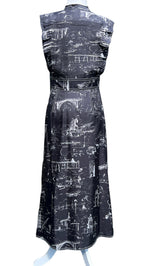 Load image into Gallery viewer, Burberry Parker Landmark Print Silk Dress 6
