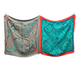 Load image into Gallery viewer, Franco Ferrari Green and Grey Print Scarf
