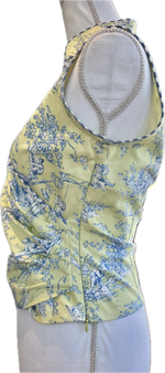 Load image into Gallery viewer, J. McLaughlin Vintage Blue Toile Pattern Sleeveless Top, 6
