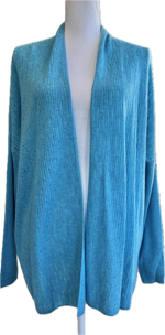 Load image into Gallery viewer, Kinross Cashmere Aqua Blue Cardigan, M

