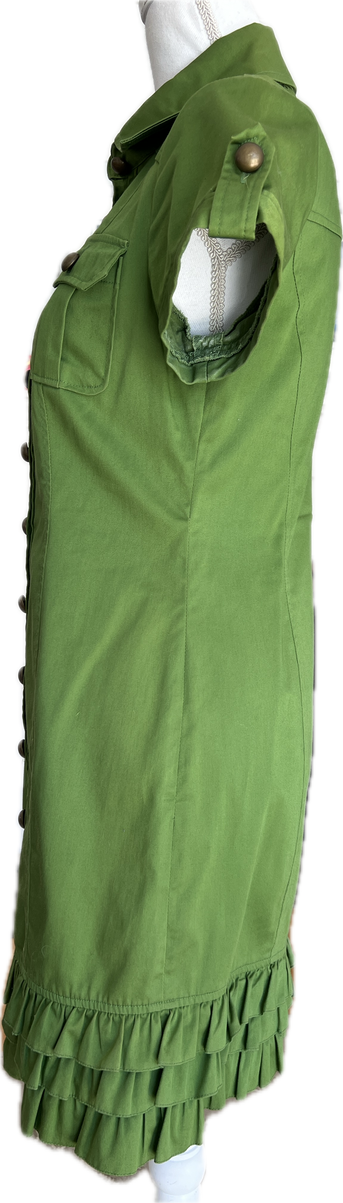 Kensie Green Button Up Dress, S Second Serve Resale Kensie Green Button Up Dress, S Second Serve Resale