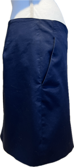 Load image into Gallery viewer, Karen Millen Royal Blue Faux Wrap Skirt, 8
