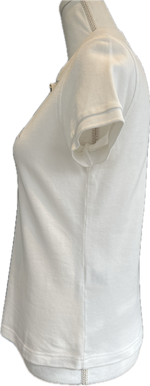 Load image into Gallery viewer, Burberry White Cotton Polo Shirt, M
