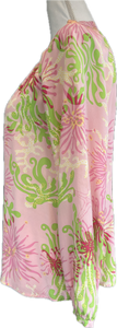 Lilly Pulitzer Pink Print Silk Top, 2
