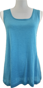 Load image into Gallery viewer, Kinross Aqua Cashmere Sleeveless Sweater, M
