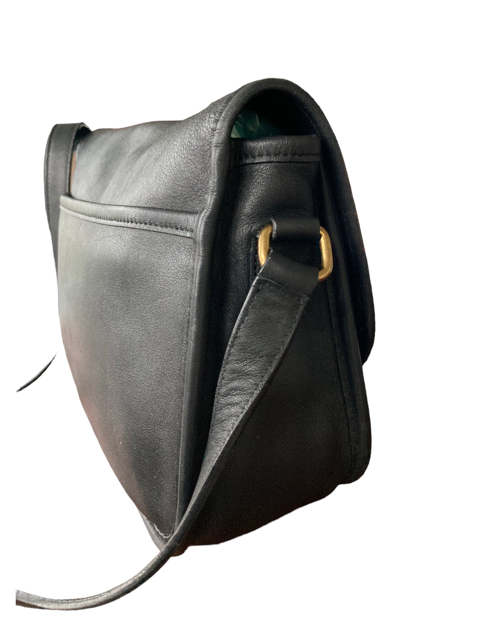 Coach Vintage Black Leather City Crossbody Bag